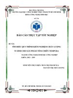 tìm hiểu quy trình kiểm nghiệm chất lượng vi sinh cho sản phẩm tôm chiên tempura