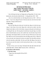 Kế hoạch phụ đạo học sinh chưa đạt chuẩn kiến thức kĩ năng