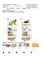 Đề Thi Tiếng Anh lớp 4 cuối năm hk2 KIM DONG PRIMARY SCHOOL 3(1)