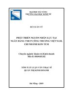 Phát triển nguồn nhân lực tại ngân hàng TMCP công thương việt nam – chi nhánh kon tum