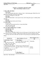 GIÁO ÁN MÔN tin 3 cùng học tin học quyển 1