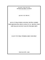 Quản lý hoạt động giáo dục hướng nghiệp theo định hướng phân luồng ở các trường THCS trên địa bàn huyện Nậm Pồ, tỉnh Điện Biên (Luận văn thạc sĩ)