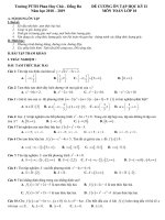 Đề cương học kì 2 toán 10 năm 2018 – 2019 trường phan huy chú – hà nội 