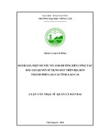 Đánh giá một số yếu tố ảnh hưởng đến đấu giá quyền sử dụng đất trên địa bàn thành phố Lào Cai tỉnh Lào Cai (Luận văn thạc sĩ)