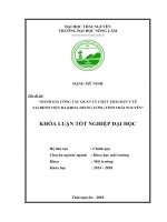 Đánh giá công tác quản lý chất thải rắn Y tế tại Bệnh viện Đa Khoa Trung Ương Tỉnh Thái Nguyên (Khóa luận tót nghiệp)