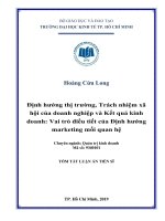 Market orientation, corporate social responsibility and firm performance the moderation role of relationship marketing orientation tt 