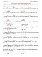 Các phương pháp giải nhanh bài toán  Bài tập về phương pháp sơ đồ đường chéo