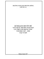 kh chuyên đề lấy trẻ làm trung tâm