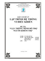 Đồ án lập trình hệ thống vi điều khiển  Gậy thông minh cho người khiếm thính