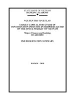 Cơ cấu vốn mục tiêu của các doanh nghiệp ngành xây dựng niêm yết trên thị trường chứng khoán việt nam tt tt 