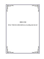 Thiết kế ô tô điều khiển từ xa và tự động tránh vật cản