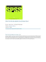 Phân tích dữ liệu nghiên cứu với spss tập 2