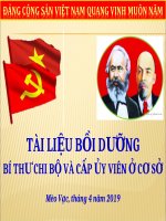 Bài 1 nhiệm vụ của tổ chức cơ sở đảng và nhiệm vụ của chi ủy, bí thư chi bộ