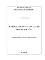 Rèn luyện kĩ năng viết văn tả cảnh cho học sinh lớp 5