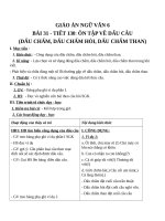 Giáo án Ngữ văn 6 bài 31: Ôn tập về dấu câu