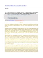 Bàn về truyền thống tôn sư trọng đạo