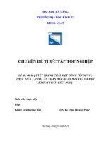 CHUYÊN ĐỀ THỰC TẬP TỐT NGHIỆP: GIẢI QUYẾT TRANH CHẤP HỢP ĐỒNG TÍN DỤNG , THỰC TIỄN TẠI TÒA ÁN NHÂN DÂN QUẬN SƠN TRÀ VÀ MỘT SỐ GIẢI PHÁP, KIẾN NGHỊ