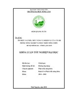 (Khóa luận tốt nghiệp) Tìm hiểu vai trò, chức năng, nhiệm vụ của cán bộ Phòng Nông nghiệp và Phát triển nông thôn huyện Bình Gia, tỉnh Lạng Sơn