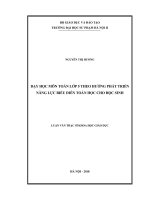 Dạy học môn toán lớp 5 theo hướng phát triển năng lực biểu diễn toán học cho học sinh