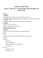 Giáo án Ngữ văn 6 bài 28: Viết bài tập làm văn số 7  Văn miêu tả sáng tạo