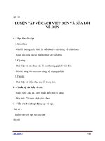 Giáo án Ngữ văn 6 bài 30: Luyện tập cách viết đơn và sửa lỗi