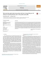 Định giá công nghệ năng lượng tái tạo dài hạn sử dụng động lực hệ thống và mô phỏng Monte Carlo: Công nghệ quang điện