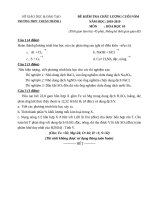 Đề kiểm tra chất lượng học kì 2