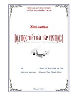 MỘT SỐ KINH NGHIỆM TRONG DẠY HỌC TIẾT BÀI TẬP TIN HỌC 8