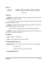 Giáo án Ngữ văn 6 bài 30: Luyện tập cách viết đơn và sửa lỗi