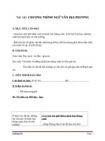 Giáo án Ngữ văn 6 bài 33: Chương trình địa phương