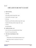 Giáo án Ngữ văn 6 bài 29: Chữa lỗi về chủ ngữ và vị ngữ