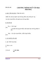 Giáo án Ngữ văn 6 bài 33: Chương trình địa phương