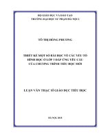 Thiết kế một số bài học ở lớp 3 đáp ứng yêu cầu của chương trình Tiểu học mới