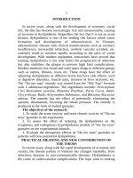 Nghiên cứu tính an toàn, tác dụng điều chỉnh rối loạn lipid máu trên thực nghiệm và lâm sàng của cốm hạ mỡ máu tt tiếng anh 