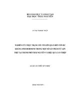 Nghiên cứu thực trạng, yếu tố liên quan đến tồn dư kháng sinh, hormone trong một số sản phẩm từ lợn thịt tại thành phố thái nguyên và hiệu quả can thiệp 