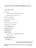 Giáo án Ngữ văn 6 bài 28: Câu trần thuật đơn không có từ là