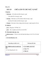 Giáo án Ngữ văn 6 bài 29: Chữa lỗi về chủ ngữ và vị ngữ