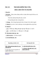 Giáo án Ngữ văn 6 bài 27: Trả bài tập làm văn số 6