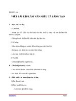 Giáo án Ngữ văn 6 bài 28: Viết bài tập làm văn số 7  Văn miêu tả sáng tạo