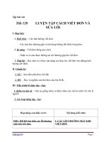 Giáo án Ngữ văn 6 bài 30: Luyện tập cách viết đơn và sửa lỗi