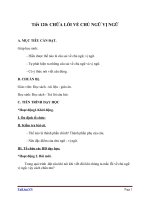 Giáo án Ngữ văn 6 bài 29: Chữa lỗi về chủ ngữ và vị ngữ