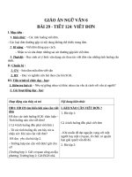 Giáo án Ngữ văn 6 bài 29: Viết đơn