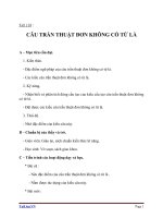 Giáo án Ngữ văn 6 bài 28: Câu trần thuật đơn không có từ là