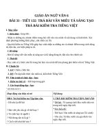 Giáo án Ngữ văn 6 bài 31: Trả bài tập làm văn số 7