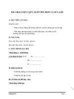 Giáo án Ngữ văn 6 bài 30: Luyện tập cách viết đơn và sửa lỗi