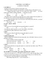 Lý thuyết về Sự điện li Hóa học 11