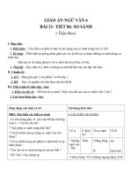 Giáo án Ngữ văn 6 bài 21: So sánh (tiếp theo)