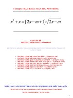 hệ thống bài tập trắc nghiệm chuyên đề phương trình chứa tham số – lương tuấn đức