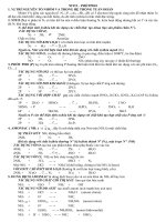 Tóm tắt lý thuyết về nitơ, photpho và hợp chất của chúng