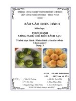 BÁO CÁO THỰC HÀNH MÔN BÁNH KẸO
